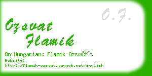 ozsvat flamik business card